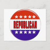 Republikeins Button Briefkaart (Voorkant)