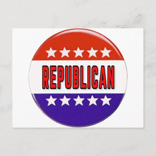 Republikeins Button Briefkaart (Voorkant)