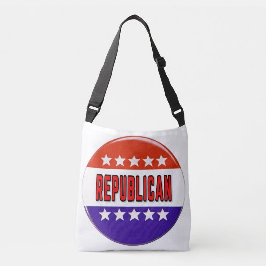 Republikeins Button Crossbody Tas (Voorkant)