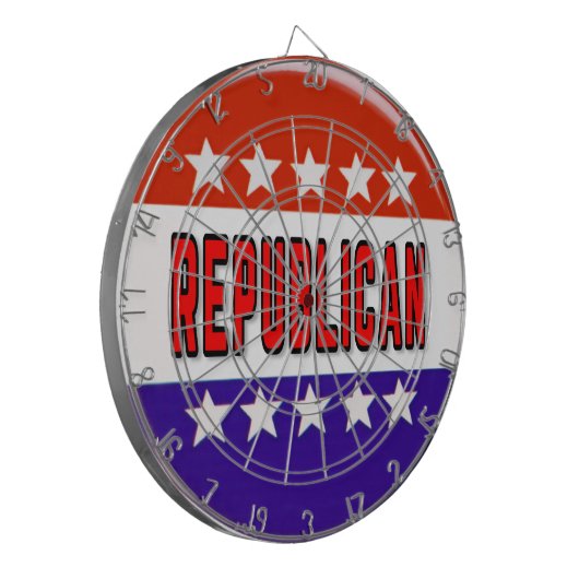 Republikeins Button Dartbord (Voorkant Links)