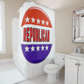 Republikeins Button Douchegordijn (In situ)