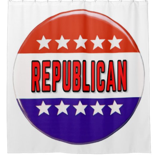 Republikeins Button Douchegordijn (Voorkant)