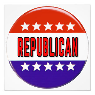 Republikeins Button Foto Afdruk