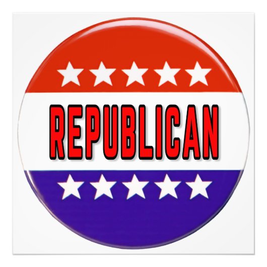 Republikeins Button Foto Afdruk (Voorkant)