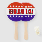 Republikeins Button Handwaaier (Voorkant en achterkant)