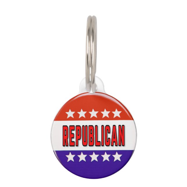Republikeins Button Huisdierpenning (Voorkant)