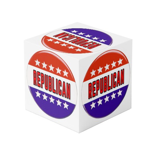 Republikeins Button Kubus (Achter hoekig)