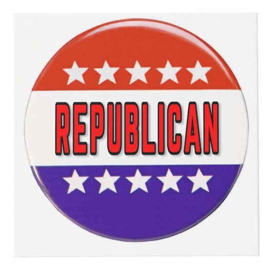 Republikeins Button Kubus (Voorkant)