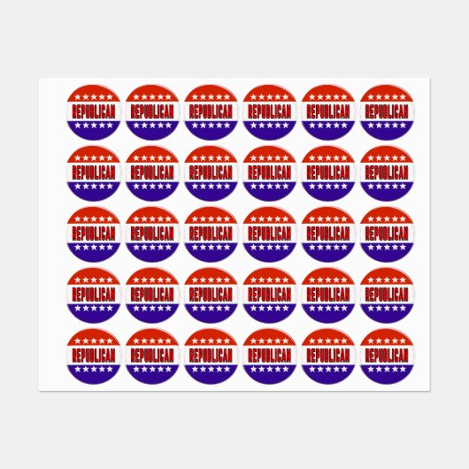 Republikeins Button Labels (Vel)
