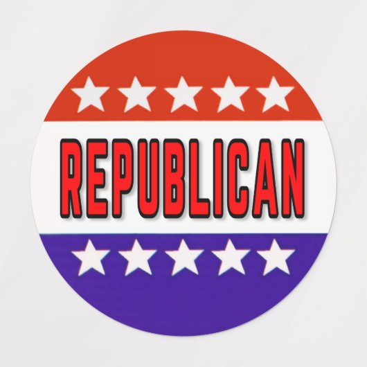 Republikeins Button Labels (Design 2)