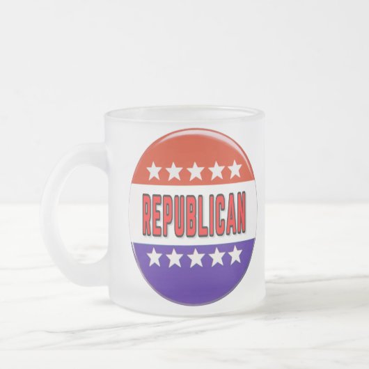 Republikeins Button Matglas Koffiemok (Links)