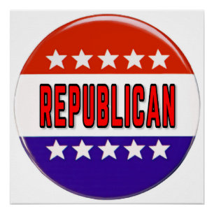 Republikeins Button Perfect Poster
