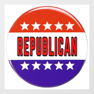 Republikeins Button Raamsticker