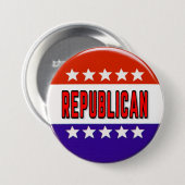 Republikeins Button, Republikeins, Verkiezingen, B Ronde Button 7,6 Cm (Voorkant /achterkant)