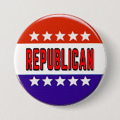 Republikeins Button, Republikeins, Verkiezingen, B Ronde Button 7,6 Cm (Voorkant)
