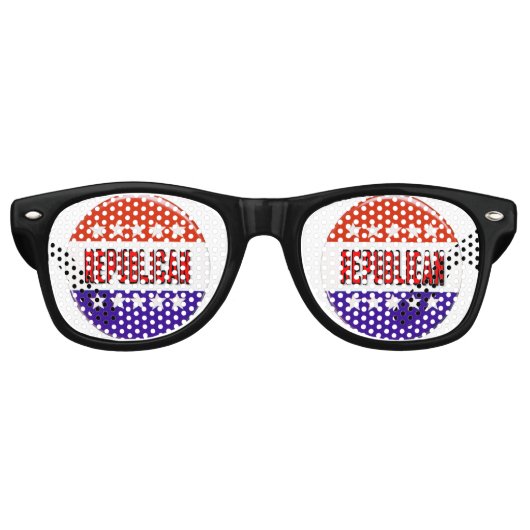 Republikeins Button Retro Zonnebril (Voorkant)