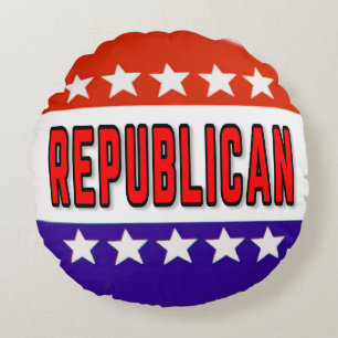 Republikeins Button Rond Kussen
