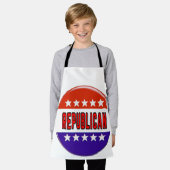 Republikeins Button Schort (Gedragen)