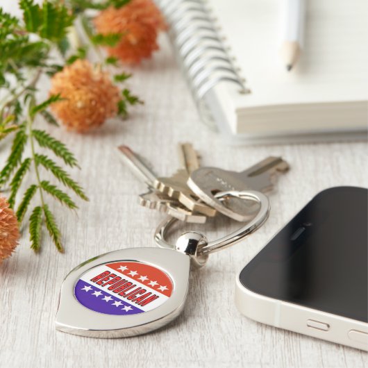 Republikeins Button Sleutelhanger (Zijkant)