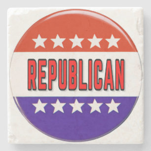 Republikeins Button Stenen Onderzetter