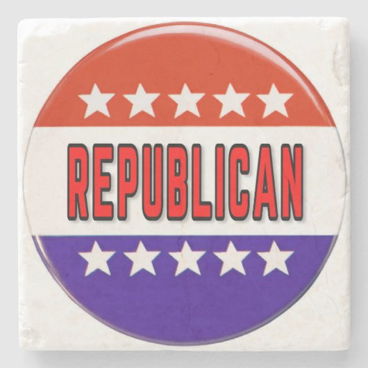 Republikeins Button Stenen Onderzetter (Voorkant)