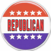 Republikeins Button Sticker (Voorkant)