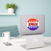 Republikeins Button Sticker (Laptop op bureau)