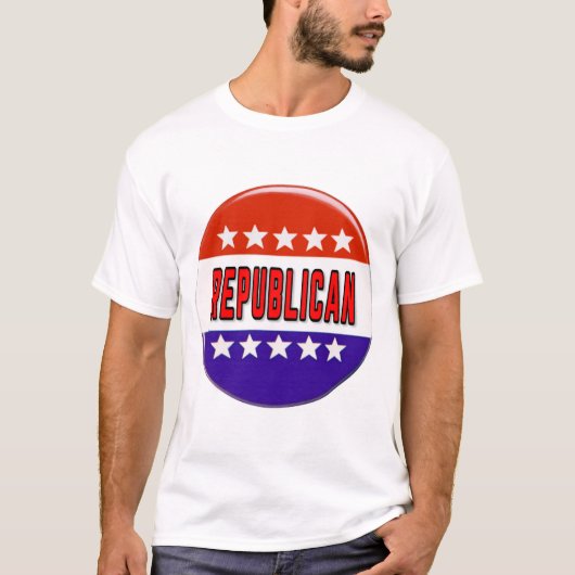 Republikeins Button T-shirt (Voorkant)