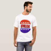 Republikeins Button T-shirt (Voorkant volledig)