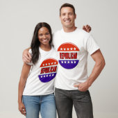 Republikeins Button T-shirt (Unisex)