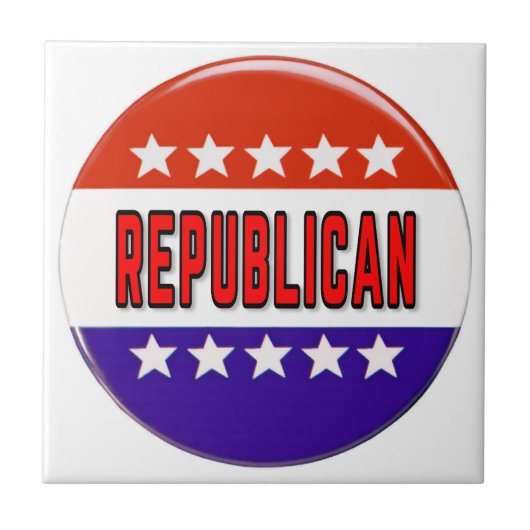 Republikeins Button Tegeltje (Voorkant)