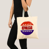 Republikeins Button Tote Bag (Voorkant (product))