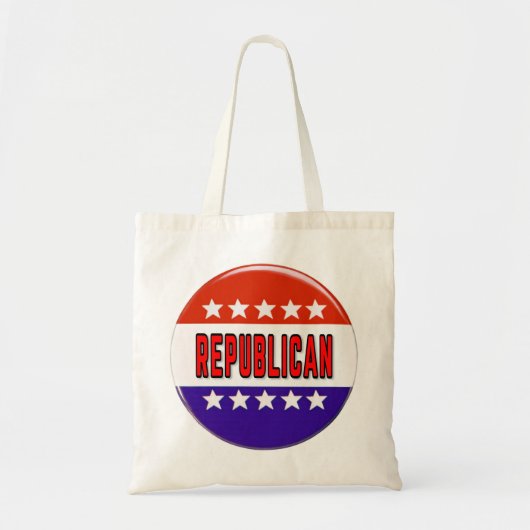 Republikeins Button Tote Bag (Voorkant)