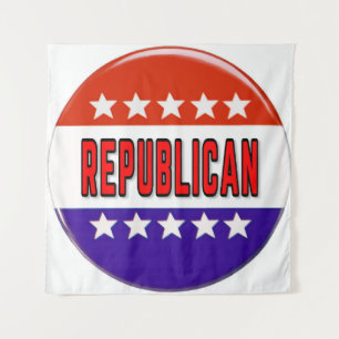 Republikeins Button Wandkleed