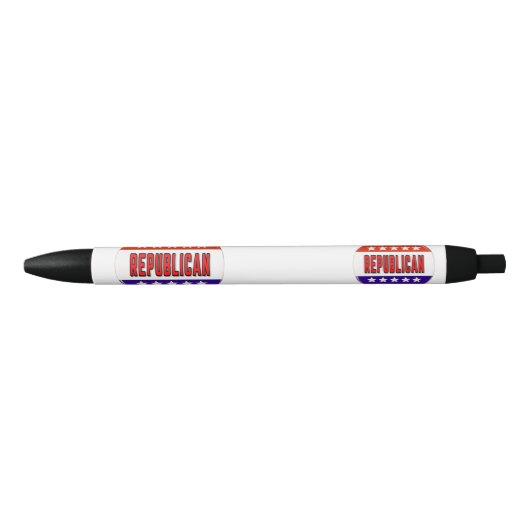 Republikeins Button Zwarte Inkt Pen (Voorkant)