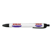 Republikeins Button Zwarte Inkt Pen (Bodem)