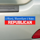 Republikeins citaat bumpersticker (Op auto)