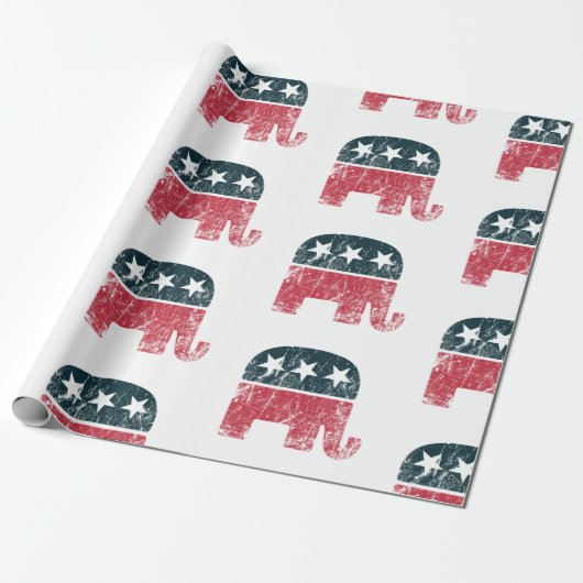 Republikeins conservatief cadeaupapier (Uitgerold)