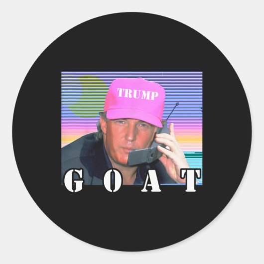 Republikeins conservatief Trump 2024 grappig Ronde Sticker (Voorkant)