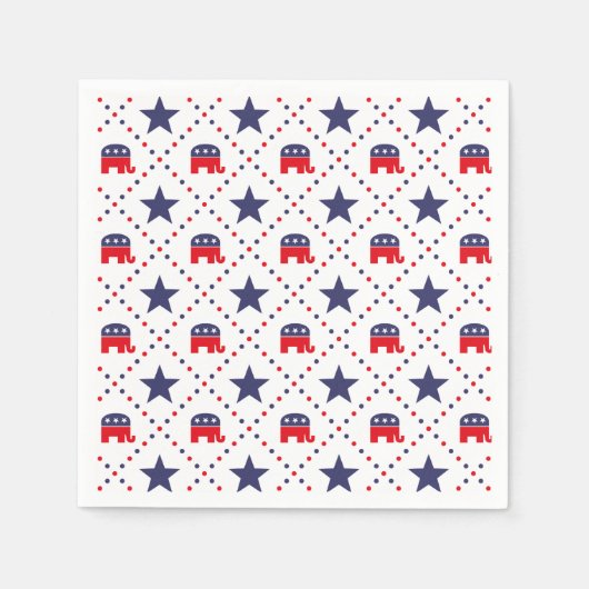 republikeins diamantpatroon servetten (Voorkant)