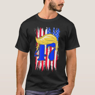 Republikeins Geel Haar 47 Voor President 2024 Amer T-shirt