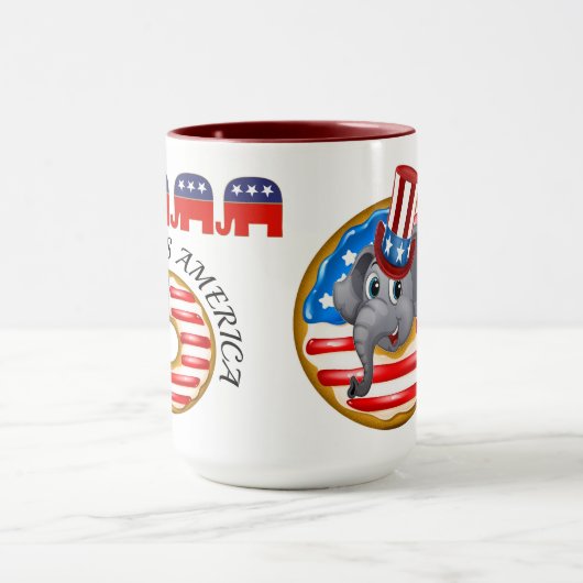 Republikeins God Bless America Doughnut Mok (Midden)