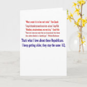 Republikeins I.Q. Wenskaart Kaart (Gele Bloem)