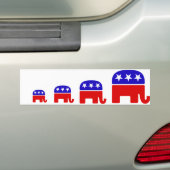 Republikeins Logo Bumpersticker (Op auto)