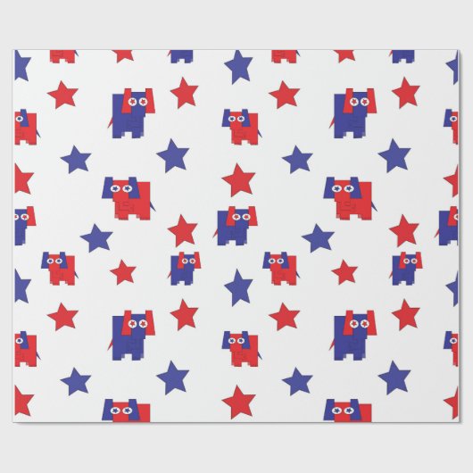 republikeins naadloos verpakkingspapier cadeaupapier (Vlak)