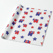 republikeins naadloos verpakkingspapier cadeaupapier (Uitgerold)