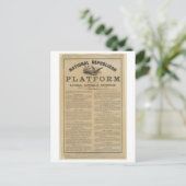 Republikeins nationaal verdragsplatform 1860 briefkaart (Staand voorkant)