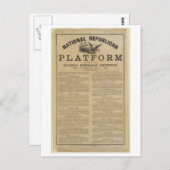 Republikeins nationaal verdragsplatform 1860 briefkaart (Voorkant / Achterkant)
