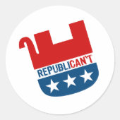 REPUBLIKEINS NIET RONDE STICKER (Voorkant)