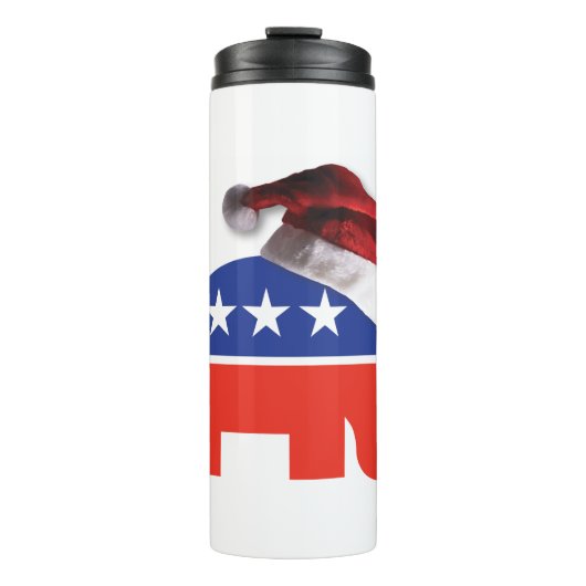 Republikeins-Olifant-KERST Thermosbeker (Voorkant)